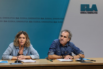 ELAko ordezkariak 2027ko aurrekontuen azterketa azaltzen.