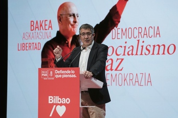 Patxi López en un acto del PSOE, en una foto de archivo.