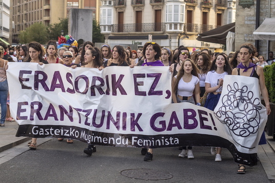 Imagen de archivo de una movilización del movimiento feminista de Gasteiz.