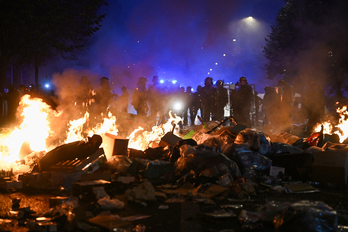 Barricadas en la Plaza de la República de París, el pasado fin de semana.
