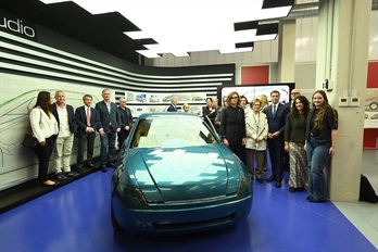 Un coche durante la celebración del 20º aniversario de AIC, el pasado viernes, en Zornotza.