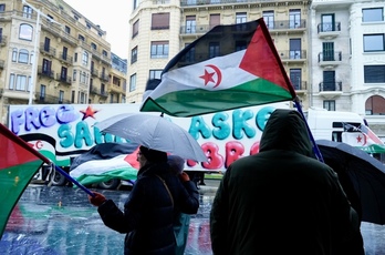 Movilización en favor del Sahara.