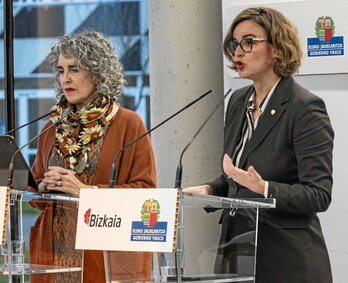 Bengoetxea y Etxanobe, en un acto conjunto en Bizkaia.