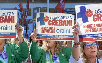 Protestas en Osakidetza el pasado mes de septiembre.