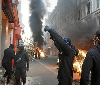 Disturbios el pasado 18 de octubre en París.