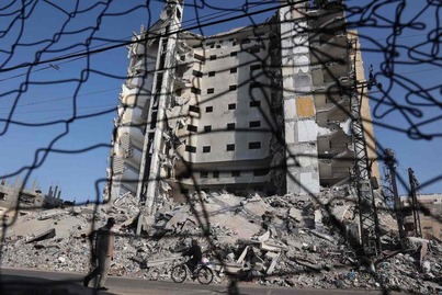 Efectos de los bombardeos israelíes en la zona de Rafah.